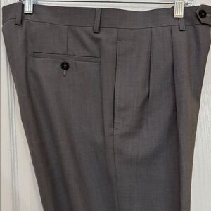 NWOT LAUREN RALPH LAUREN Dress Pants 34W X 32L Grey Classic Fit Pleated Front